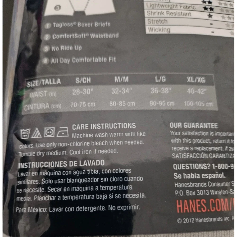 Hanes tagless boxer